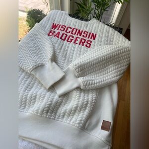 Wisconsin Badgers Quilted Sweater Size M